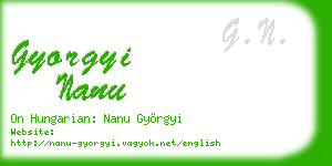 gyorgyi nanu business card
