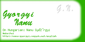 gyorgyi nanu business card